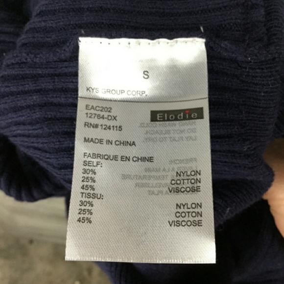 Elodie Navy Ribbed Wrap Sweater - Picture 4 of 6